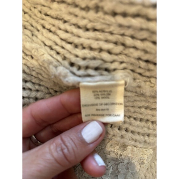 Free People Cream Wool Blend Cropped Cardigan (S) - Picture 6 of 6